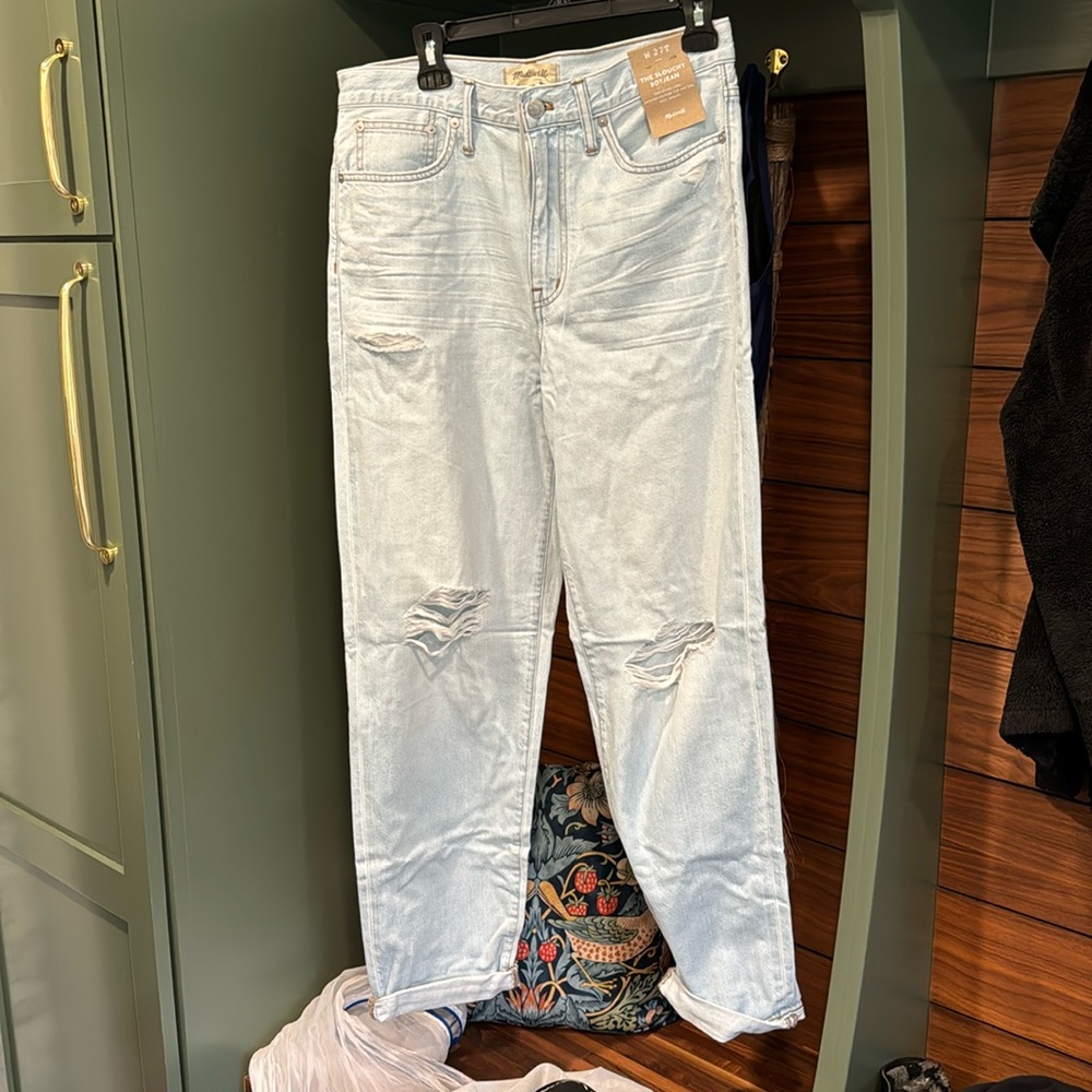 Madewell NWT slouchy boyfriend Jean 27 long tall